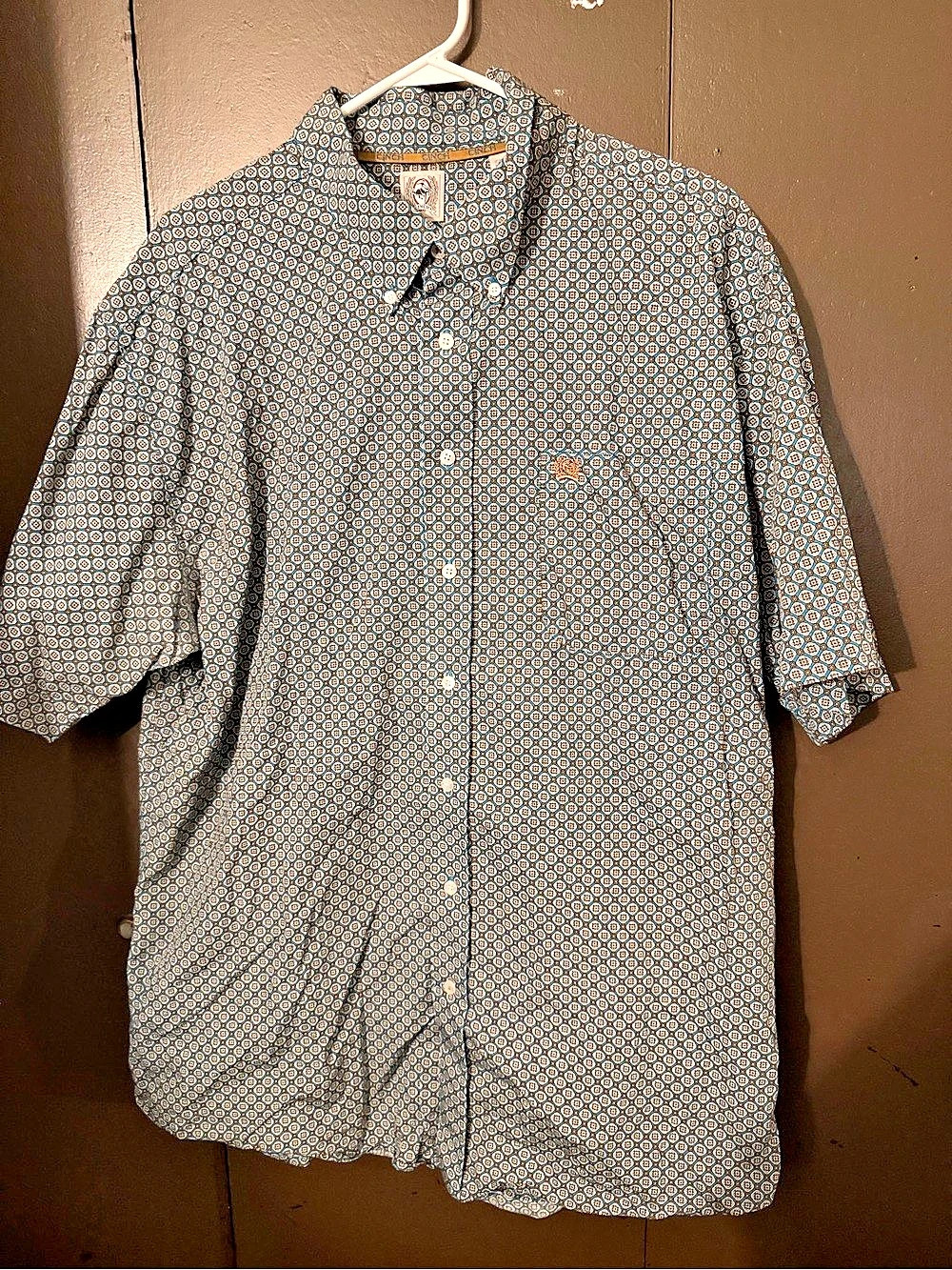 CINCH Men's Geometric Cotton Shirt XL Like New
